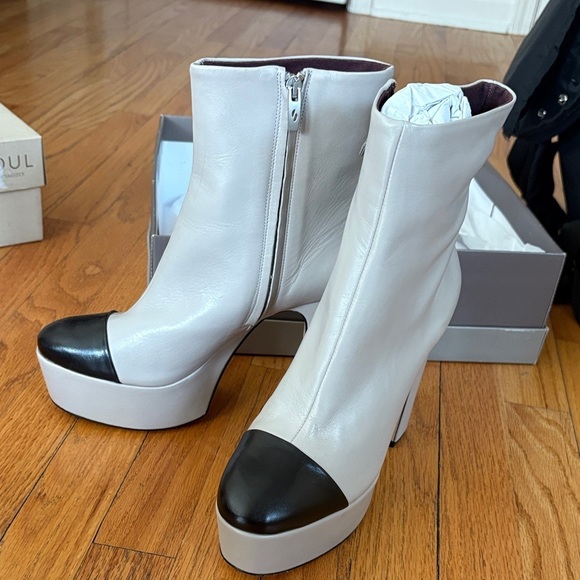 Franco Sarto Shoes - Franco Sarto Black and White Heeled Boots